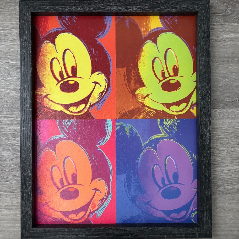 * DISNEY Comic Comicwalls MICKEY MOUSE Framed Colorful Art Print Picture 16x20 *